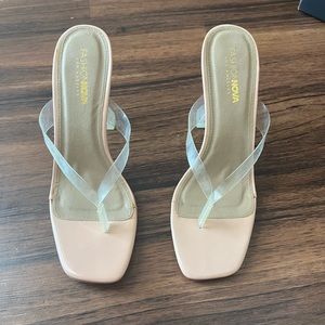 Clear thong sandals